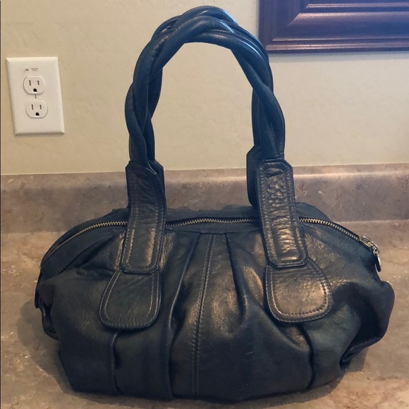 Gustto Iridescent Blue/Gold Tone Bag. - Picture 3 of 10